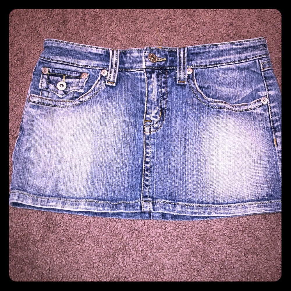 Papaya denim mini skirt